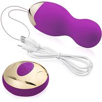 Wibrujący masażer pochwy z pilotem bezprzewodowe kulki gejszy – 86579022 - 2