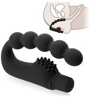 Wibrujący masażer prostaty i krocza giętka końcówka wypustki - 79609709 - 5