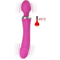 Dwustronny wibrator podgrzewany 45stc gorący masturbator – 73213361 - 5