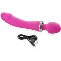 Dwustronny wibrator podgrzewany 45stc gorący masturbator – 73213361 - 6