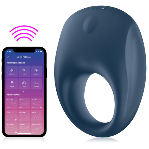 Satisfyer strong one - wibrujący pierścień ring erekcyjny dla par sterowany aplikacją - 79581284