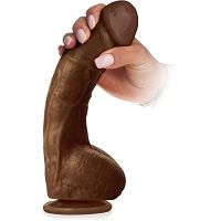 Duży 23 cm realistyczny penis - dildo z przyssawką - 73393752 - 2
