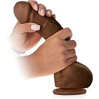 Duży 23 cm realistyczny penis - dildo z przyssawką - 73393752 - 3