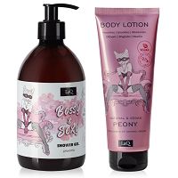 Wegański zestaw kosmetyków PIWONIA żel pod prysznic + balsam do ciała - 70237672 - 4