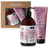 Wegański zestaw kosmetyków PIWONIA żel pod prysznic + balsam do ciała - 70237672 - 5