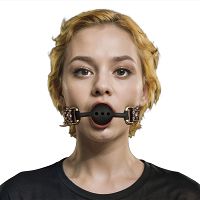 Elegancki silikonowy knebel z otworami gadżet bdsm dla par - 78891442 - 3