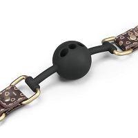 Elegancki silikonowy knebel z otworami gadżet bdsm dla par - 78891442 - 5