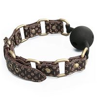 Elegancki silikonowy knebel z otworami gadżet bdsm dla par - 78891442 - 6