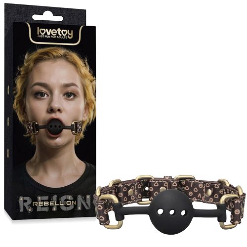Elegancki silikonowy knebel z otworami gadżet bdsm dla par - 78891442