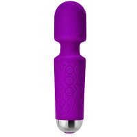 Fioletowy mini masażer wand 160 funkcji wodoodporny 15 cm - 78631375 - 2