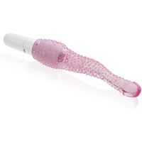 Analno-pochwowy żelowy wibrator ze stymulującymi wypustkami - lbb 010063 - 2