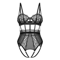 Obsessive Hersis koronkowe otwarte body z wycięciami - 76631722 - 2