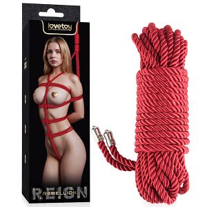 Rebellion czerwona lina do krępowania bondage BDSM 10 m - 77377750