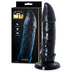 Czarne dildo fantasy detektor punktu G z przyssawką 21 cm - 76165595