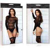 Ponętne body erotyczne + pończochy - zestaw sex bielizny - 79042205 - 3