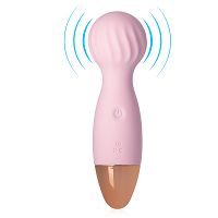 Różowy mini wand masażer 12 funkcji wodoodporny 14 cm - 73507771 - 4