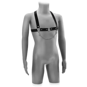 Męska uprząż harness na klatkę piersiową pasy bdsm - 78590379
