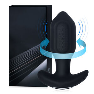 Rotacyjny wibrator analny anal plug 9 trybów  + aplikacja - 77554044
