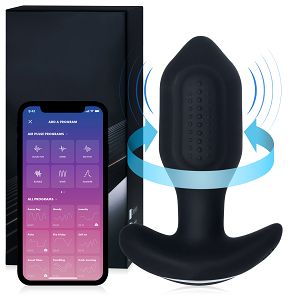 Rotacyjny wibrator analny anal plug 9 trybów  + aplikacja - 77554044