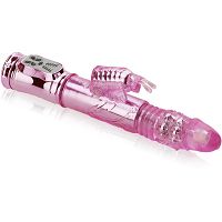 Żelowy wibrator z ładowarką rotacyjno-posuwisty z motylkiem – 78717638 - 2