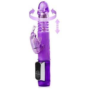 Wodoodporny wibrator rotacyjno-posuwisty z motylkiem - lbb 037352