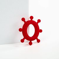 Elastyczny pierścień erekcyjny z wypustkami czerwony - 79308378 - 3