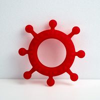 Elastyczny pierścień erekcyjny z wypustkami czerwony - 79308378 - 2