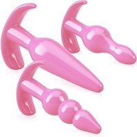 Duży zestaw 6szt. Do pieszczot odbytu korek analny żelowy plug z uchwytem - 71062459 - 2