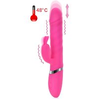 Wibrator posuwisty z królikiem do łechtaczki - funkcja grzania do 48stc - 71685375 - 3