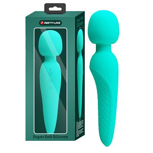 Zielony super miękki silikonowy masażer WAND 35 wibracji - 74787914