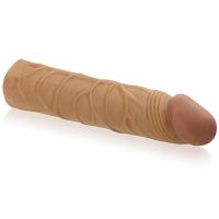 Nakładka z cyberskóry przedłużająca i pogrubiająca penisa realistyczny kształt - 74720601 - 3