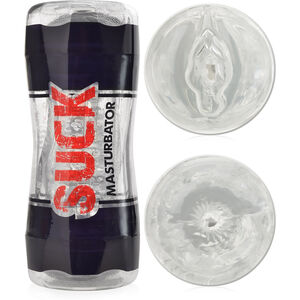 DWUSTRONNY MASTURBATOR W TUBIE Z EFEKTEM SSANIA - SZTUCZNA POCHWA + ANUS - 74654060