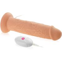 Wielki penis 6 cm śr wibrator na przyssawce pilot 10 funkcji 74293771 - 5