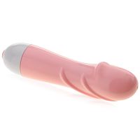 Różowy miniwibrator dla kobiet ze stymulującymi prążkami - 70840441 - 2