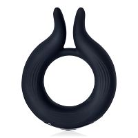Czarny wibrujący pierścień erekcyjny z wypustkami 12 programów + pilot - 75303507 - 4