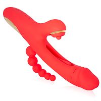 Wibrator 3w1 z ruchomym języczkiem i stymulatorem analnym - 71946795 - 4