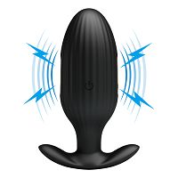 Wibrujący korek analny z elektrostymulacją 13 opcji wibracji + aplikacja - 75410860 - 5