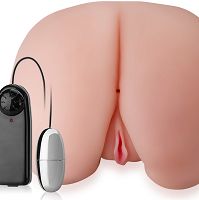 Duże jędrne pośladki sztuczna pochwa + anus + wibracja - 88765490 - 2