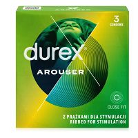Durex Arouser prążkowane prezerwatywy dla niezapomnianych doznań 3 szt - 72822306 - 2