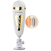 Wibrujący masturbator z odgłosami rozkoszy sztuczna pochwa w unikatowej tubie – 74629047 - 2