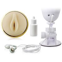 Wibrujący masturbator z odgłosami rozkoszy sztuczna pochwa w unikatowej tubie – 74629047 - 3