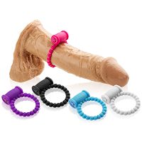 Wibrujący silikonowy pierścień ring na penisa - dge n008 - 7