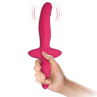 Dwustronny silikonowy wibrator penis anal plug 100 funkcji - 73656211 - 3