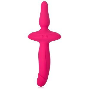 Dwustronny silikonowy wibrator penis anal plug 100 funkcji - 73656211