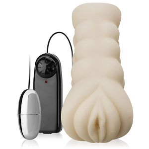 Wibrujący masturbator sztuczna pochwa z tunelem 3d - 78857625