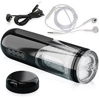 Posuwisto-obrotowy masturbator 400 ruchów/minutę z funkcją dźwięku - 50 opcji pieszczot - 77626811 - 2