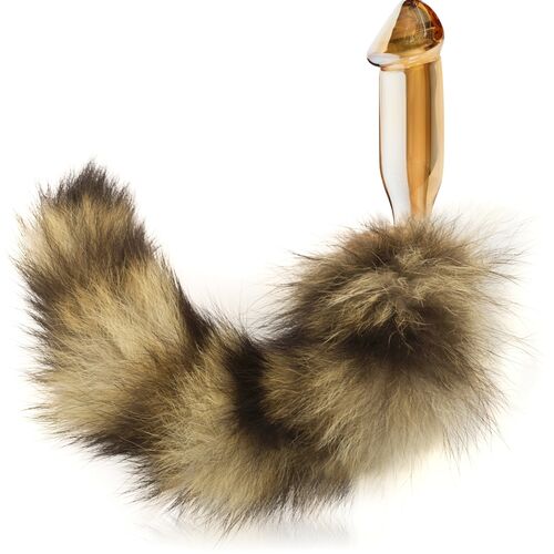 SZKLANY PENIS, KOREK Z LISIM OGONEM - 75045943