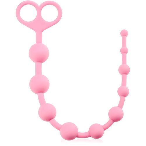 Różowe kulki na sznurku do waginy i anusa 34 cm 10 kulek - 70664255