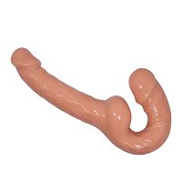 Samonośny strap on podwójne dildo dla par pegging 25 cm - 70266474 - 2