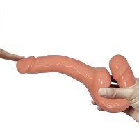 Samonośny strap on podwójne dildo dla par pegging 25 cm - 70266474 - 4
